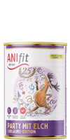 Hund Hundefutter Nassfutter Party mit Elch 400g 6 Stück Anifit